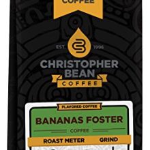 Christopher Bean Coffee Flavored Ground Coffee, Bananas Foster, 12 Ounce