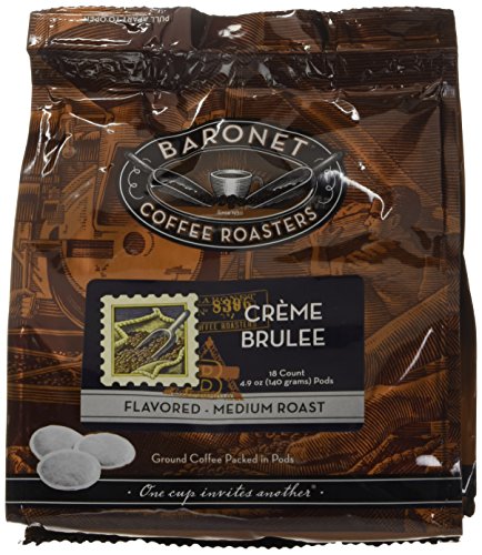 Baronet Coffee Crème Brulee Coffee Pods Bag, 54 Count