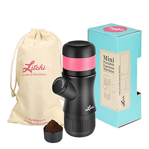 Portable Hand Held Espresso Maker, Mini Hand Operated Coffee Machine, No Battery, No Electric Power, Coffee Maker for Outdoor, Camping, Travel by Litchi