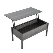 HomCom Lift Top Storage Coffee Table - Grey