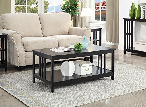 Convenience Concepts Mission Coffee Table, Black