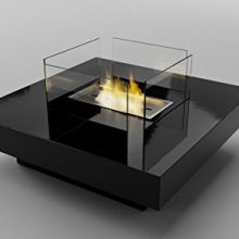 Northern Elements Fireplace Coffee Table for Indoors | Smokeless (Steel - Black) - Schotzi