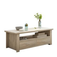 Soges Coffee Table/Console Table/TV Stand Living Room Entertainment Center Media Storage Console Living Room Furniture, Natural Color