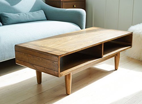 Hives and Honey Haven Home Dexter Mid-Century Coffee Table, Deco Walnut