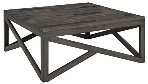 Ashley Furniture Signature Design - Haroflyn Contemporary Square Cocktail Table - Gray