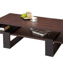 HOMES: Inside + Out ioHOMES Monroe Rectangular Coffee Table, Walnut and Black