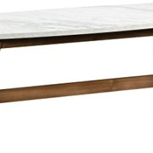 Sauder Soft Modern Cocktail/Coffee Table in Fine Walnut Finish