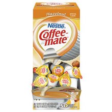 NESTLE COFFEE-MATE Coffee Creamer, Hazelnut, 0.375oz liquid creamer singles, 50 count