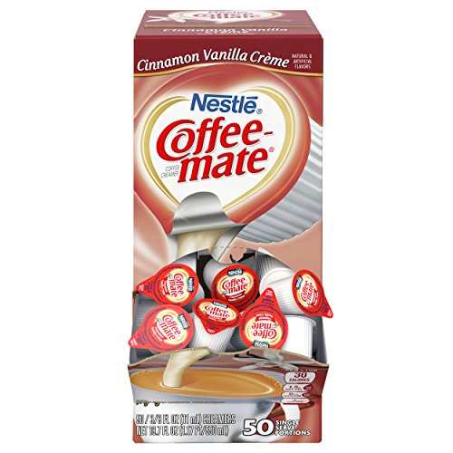 NESTLE COFFEE-MATE Coffee Creamer, Cinnamon Vanilla Creme, 0.375oz liquid creamer singles, 50 count