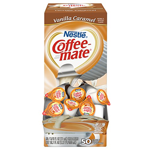 NESTLE COFFEE-MATE Coffee Creamer, Vanilla Caramel, 0.375oz liquid creamer singles, 50-count