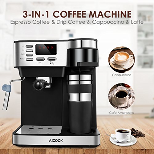 Aicook Espresso And Coffee Machine 3 In 1 Combination 15bar Espresso Machine And Single Serve Coffee Maker Review Best Buymorecoffee Com,Best Dishwasher Detergent