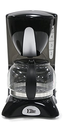 Elite Cuisine EHC-2022 Maxi-Matic 4 Cup Coffee Maker with Pause and Serve, Black