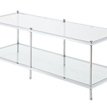 Convenience Concepts Royal Crest Collection Coffee Table, Chrome/Glass