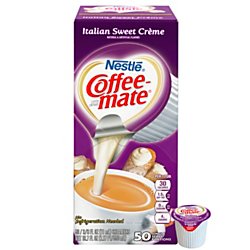 Nestle Coffee-mate(R) Liquid Creamer Singles, Italian Sweet Creme, 0.38 Oz, Box Of 50