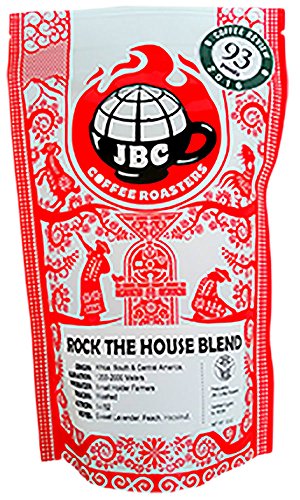 JBC Coffee Roasters "Rock the House Blend - FTO" Medium Roasted Fair Trade Organic Whole Bean Coffee - 12 Ounce Bag