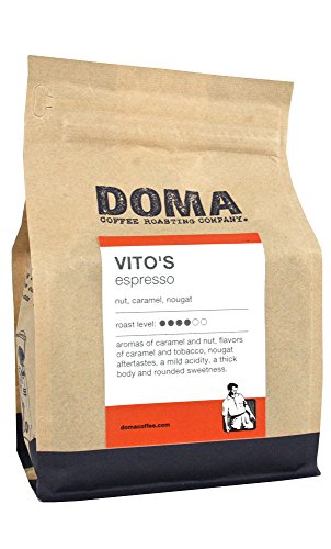Doma Coffee"Vito's Espresso" Medium Roasted Whole Bean Coffee - 2 Pound Bag