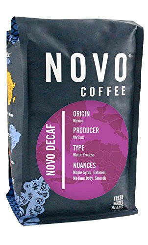 Novo Coffee "Novo Decaf" Medium Roasted Shade Grown Whole Bean Coffee - 12 Ounce Bag
