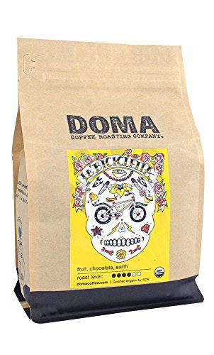 Doma Coffee"La Bicicletta" Medium Roasted Fair Trade Organic Whole Bean Coffee - 2 Pound Bag