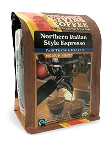 Thanksgiving Coffee "Northern Italian Style Espresso" Medium Roasted Fair Trade Organic Shade Grown Whole Bean Coffee - 12 Ounce Bag