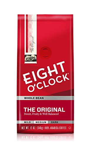 Eight O'Clock Coffee, Original Whole Bean, 12-Ounce Bag (Pack of 4)