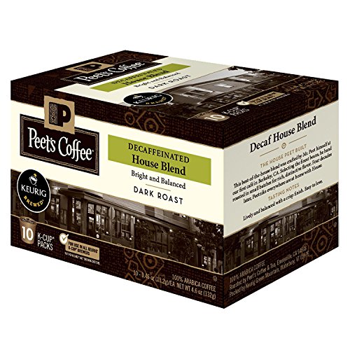 Peet's Coffee House Blend Decaf, Dark Roast (60 K-Cups)