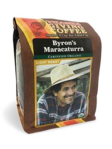 Thanksgiving Coffee "Byron's Maracaturra, Nicaragua - washed" Light Roasted Organic Shade Grown Whole Bean Coffee - 12 Ounce Bag