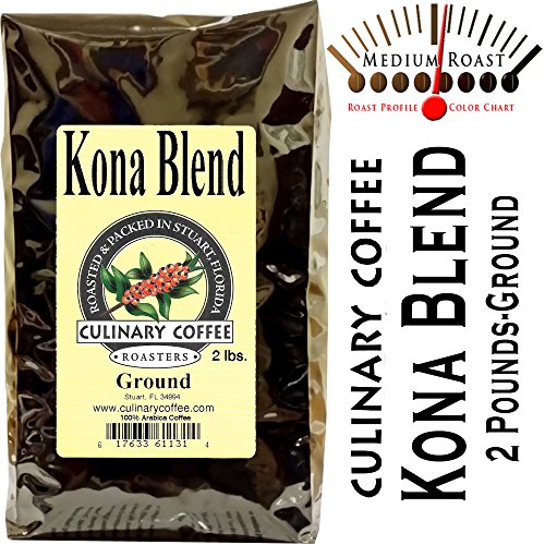 Culinary Coffee Roasters- Kona Fancy Blend, Medium Roasted-Ground-2-pound Bag-Amazon Special 100% Satisfaction Guaranteed!