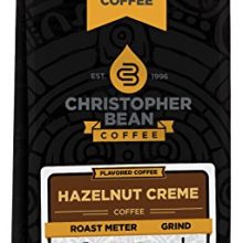 Christopher Bean Coffee Flavored Whole Bean Coffee, Hazelnut Creme, 12 Ounce