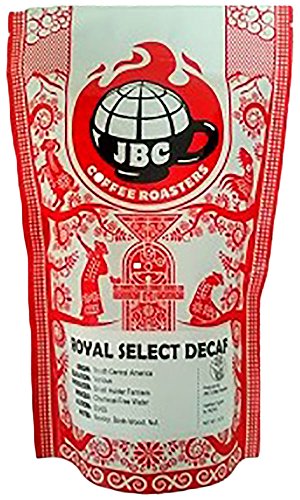 JBC Coffee Roasters "Royal Select Decaf Fair Trade Organic" Medium Roasted Fair Trade Organic Whole Bean Coffee - 12 Ounce Bag