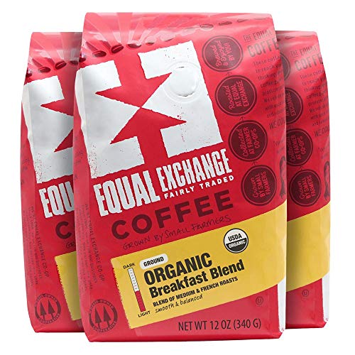 Equal Exchange Organic Ground Coffee, Breakfast Blend, 12-Ounce Bag