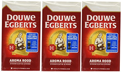 Douwe Egberts Aroma Rood Ground Coffee, 8.8-Ounce Packages (Pack of 3)