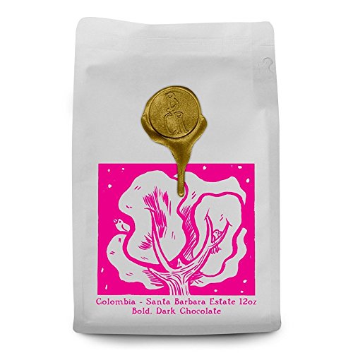 Brandywine Coffee Roasters Colombia Santa Barbara Estate Medium Roasted Shade Grown Whole Bean Coffee - 12 Ounce Bag
