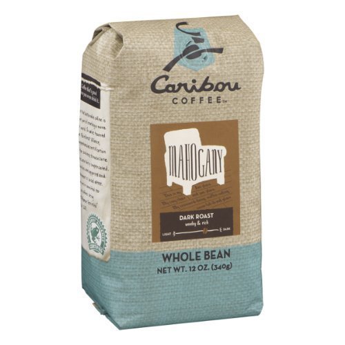 Caribou Coffee Whole Bean Mahogany Dark Roast Coffee (Pack of 2)