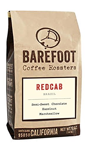 Barefoot Coffee "Redcab - Brazil" Medium Roasted Whole Bean Coffee - 12 Ounce Bag