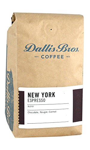 Dallis Bros. Coffee "New York Espresso Blend" Medium Roasted Whole Bean Coffee - 12 Ounce Bag