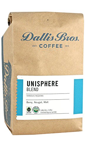 Dallis Bros. Coffee "Unisphere Blend" Medium Roasted Fair Trade Organic Whole Bean Coffee - 12 Ounce Bag