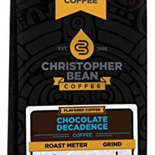 Christopher Bean Coffee Flavored Decaffeinated Ground Coffee, Chocolate Decadence, 12 Ounce