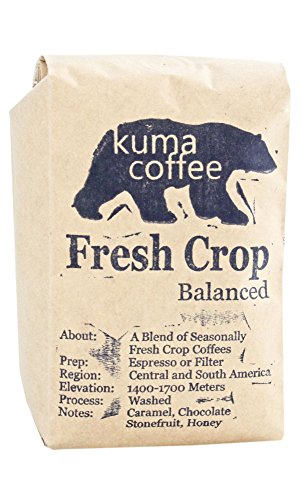 Kuma Coffee "Fresh Crop Balanced" Medium Roasted Whole Bean Coffee - 12 Ounce Bag