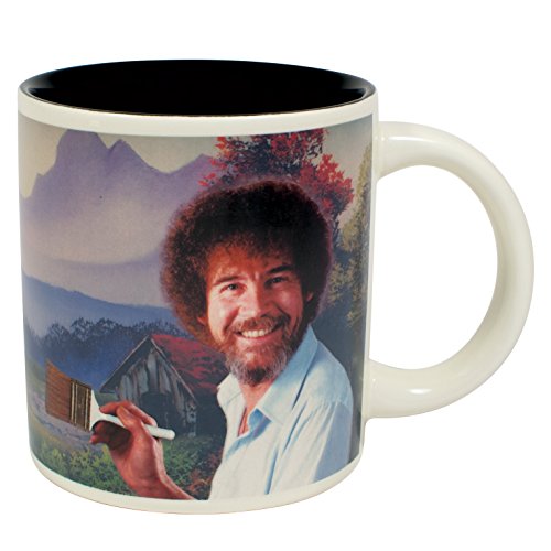 Bob Ross Heat Changing Mug - Add Coffee or Tea and a Happy Little Scene Appears