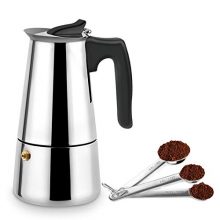 Stovetop Espresso Maker Stainless Steel Moka Pot Coffee Maker 9 Cup