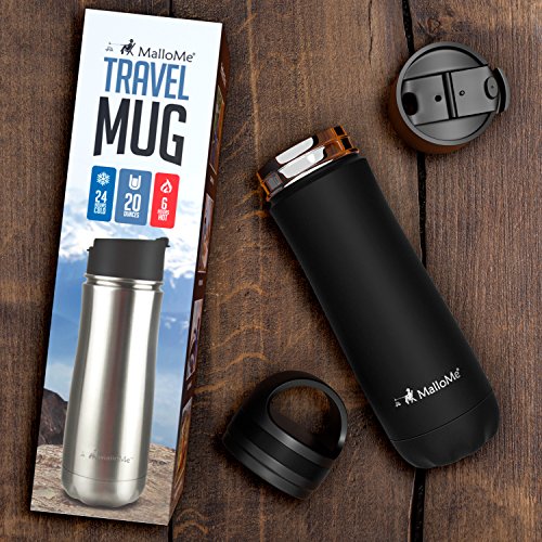 20 Oz Vacuum Insulated Water Bottle Thermos Flask Cup Combo Offer