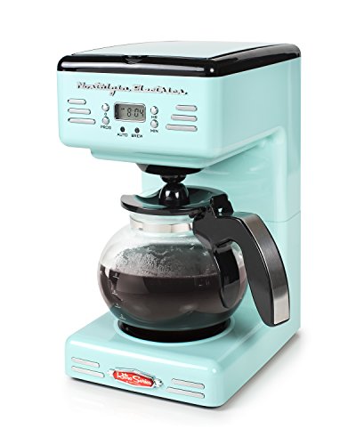 Nostalgia Retro 12-Cup Programmable Coffee Maker – Aqua Blue