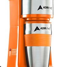 AdirChef Grab N' Go Personal Coffee Maker with 15 oz. Travel Mug (Orange)