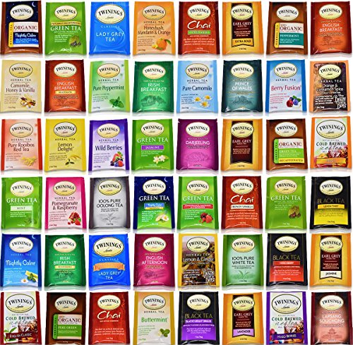Twinings Tea Bags Sampler Assortment Variety Pack Gift Box - 48 Count - Perfect Variety