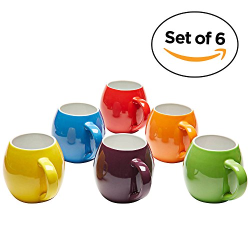 Premium Ceramic Set of 6, Colorful Meal Stoneware (Coffee Mugs)