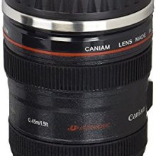 Camera Lens Travel Thermos - Stainless Steel Insulated Cup with Easy Clean Lid