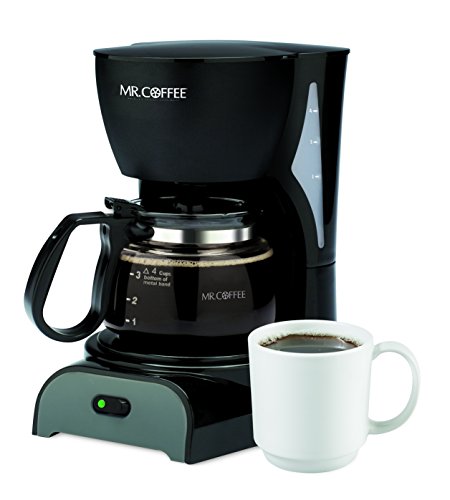 Mr. Coffee Simple Brew 4-Cup Coffee Maker, Black