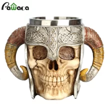 Skull Mug Viking Ram Coffee Mug Tea Cup