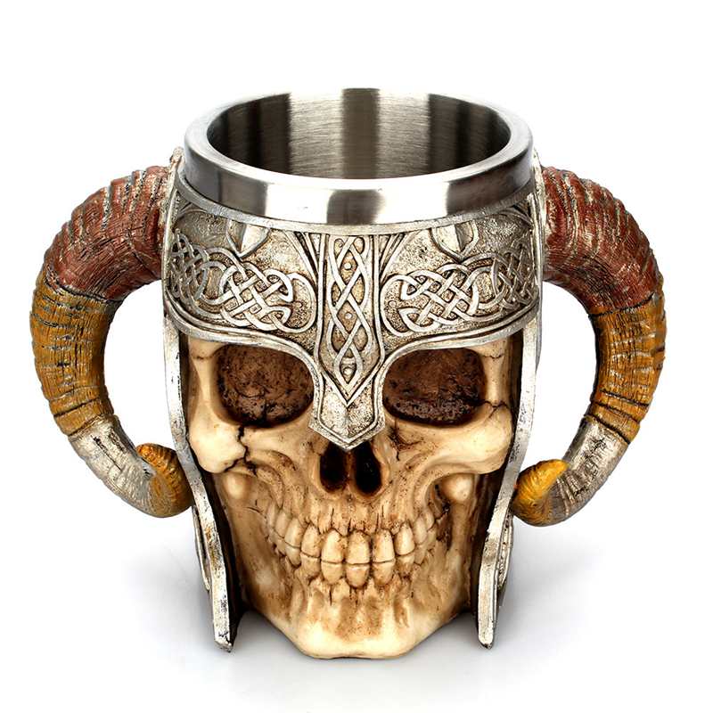 Lord Warrior Beer Goat Horn Resin Tankard Coffee Mug