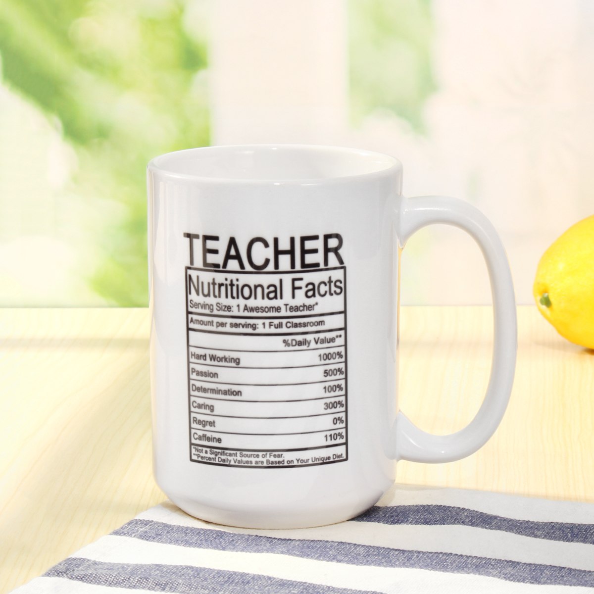 Best Teacher Gift Teachers Assistant Nutritional Facts 350ml Coffee Mug
